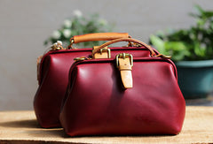 Handmade Leather doctor bag for women leather shoulder bag crossbody bag
