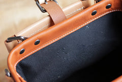 Handmade Leather doctor bag for women leather shoulder doctor bag crossbody bag - EverHandmade
