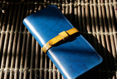 Handmade Womens leather bifold clutch Wallets long wallet clutch for women - EverHandmade