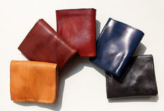 Handmade Genuine leather bifold billfold  purse wallet purse coin women - EverHandmade