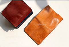 Handmade Genuine leather bifold billfold  purse wallet purse coin women - EverHandmade