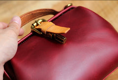 Handmade Leather doctor bag for women leather shoulder bag crossbody bag