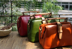 Handmade Leather doctor bag for women leather shoulder doctor bag crossbody bag - EverHandmade