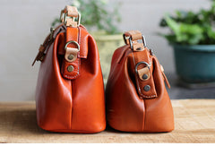 Handmade Leather doctor bag for women leather shoulder doctor bag crossbody bag - EverHandmade