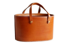 Handmade Leather bucket bag shopper bag for women leather handbag - EverHandmade