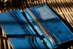 Handmade Womens leather bifold clutch Wallets long wallet clutch for women - EverHandmade
