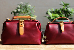 Handmade Leather doctor bag for women leather shoulder bag crossbody bag