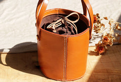 Handmade Leather bucket bag shopper bag for women leather handbag - EverHandmade