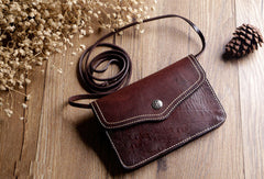 Vintage Leather Small phone Purse shoulder bag leather crossbody bags for women - EverHandmade