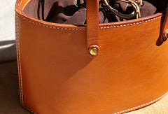 Handmade Leather bucket bag shopper bag for women leather handbag - EverHandmade