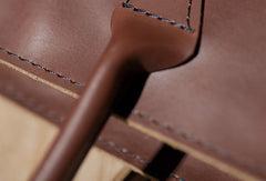 Handmade Leather big handbag dark coffee brown for women leather shoulder bag