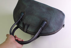 Handmade Leather handbag shoulder bag brown purple for women leather crossbody bag - EverHandmade