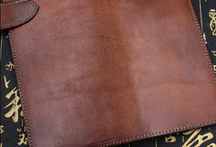 Handmade leather Long biker trucker wallet leather chain men vintage caramel wallet - EverHandmade