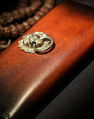 Handmade long wallet leather men Caramel clutch vintage wallet for men - EverHandmade