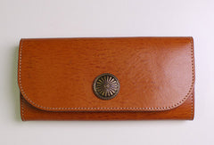 Genuine leather trifold clutch purse long wallet purse clutch zip men women