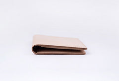 Handmade women long leather passport wallet beige vintage brown black green - EverHandmade