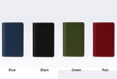Handmade women long leather passport wallet beige vintage brown black green - EverHandmade