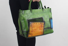 Handmade Leather handbag shoulder bag for women leather shopper bag