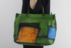 Handmade Leather handbag shoulder bag for women leather shopper bag