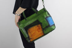 Handmade Leather handbag shoulder bag for women leather shopper bag