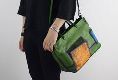 Handmade Leather handbag shoulder bag for women leather shopper bag