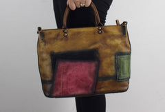 Handmade Leather handbag shoulder bag for women leather shopper bag