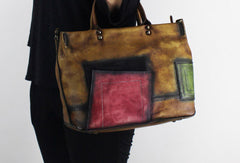 Handmade Leather handbag shoulder bag for women leather shopper bag