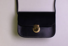 Handmade Leather shoulder bag black vintage for women leather crossbody bag - EverHandmade