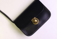 Handmade Leather shoulder bag black vintage for women leather crossbody bag - EverHandmade