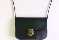 Handmade Leather shoulder bag black vintage for women leather crossbody bag - EverHandmade