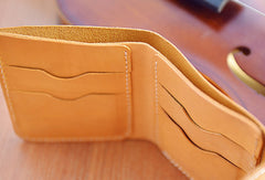 Handmade Leather billfold trifold wallet purse women small wallet vintage cute