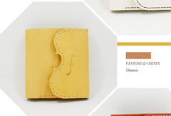 Handmade Leather billfold trifold wallet purse women small wallet vintage cute