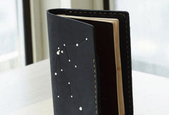 Handmade Leather passport wallet purse women billfold wallet constellation