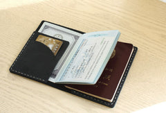 Handmade Leather passport wallet purse women billfold wallet constellation