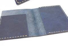 Handmade Leather passport wallet purse women billfold wallet constellation