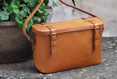 Handmade vintage satchel leather normal doctor bag shoulder bag handbag for women