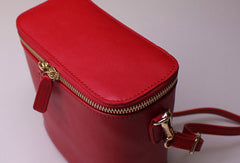 Leather bucket bag shoulder bag Green Red White black for women leather crossbody bag - EverHandmade