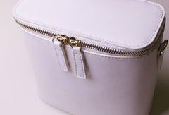 Leather bucket bag shoulder bag Green Red White black for women leather crossbody bag - EverHandmade