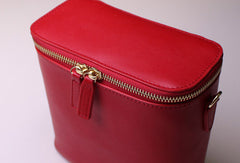 Leather bucket bag shoulder bag Green Red White black for women leather crossbody bag - EverHandmade