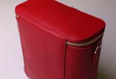 Leather bucket bag shoulder bag Green Red White black for women leather crossbody bag - EverHandmade