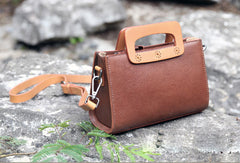 Handmade vintage satchel leather crossbody bag shoulder bag handbag for women - EverHandmade