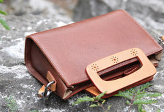 Handmade vintage satchel leather crossbody bag shoulder bag handbag for women - EverHandmade