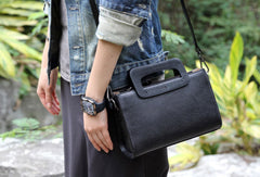 Handmade vintage satchel leather crossbody bag shoulder bag handbag for women - EverHandmade