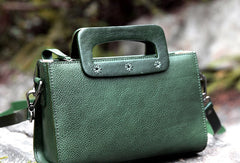Handmade vintage satchel leather crossbody bag shoulder bag handbag for women - EverHandmade