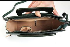 Handmade vintage satchel leather crossbody bag shoulder bag handbag for women - EverHandmade