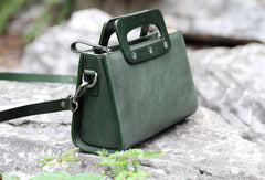 Handmade vintage satchel leather crossbody bag shoulder bag handbag for women - EverHandmade