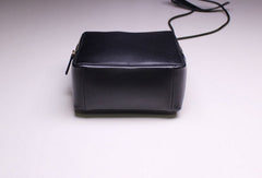 Handmade Leather Cube bag shoulder bag black for women leather crossbody bag - EverHandmade