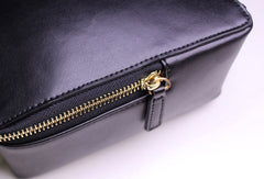 Handmade Leather Cube bag shoulder bag black for women leather crossbody bag - EverHandmade
