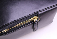 Handmade Leather Cube bag shoulder bag black for women leather crossbody bag