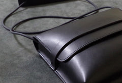 Handmade Leather shoulder bag black tassel for women leather crossbody bag